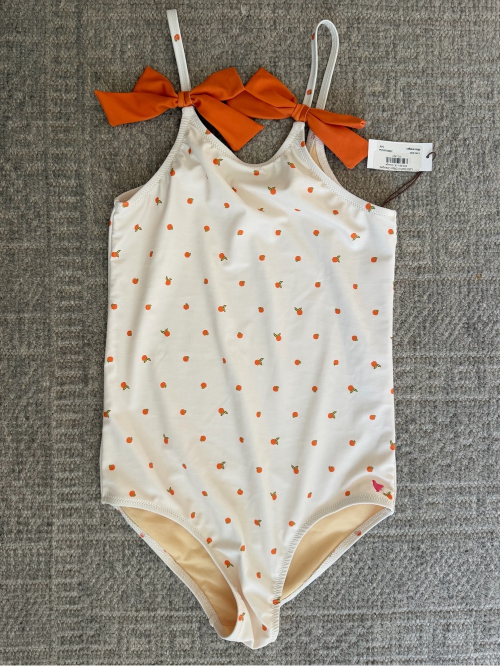 NWT Pink Chicken Girls Lulu swimsuit with oranges size 14